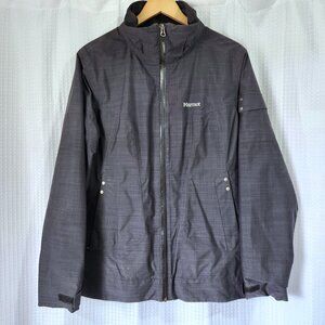 Marmot Membrain Jacket Mens XL Full Zip Black Pockets Adjustable Waist and Cuffs